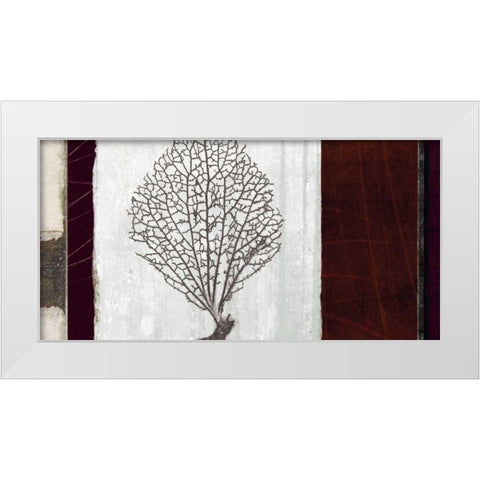 Coral II White Modern Wood Framed Art Print by Li-Leger, Noah