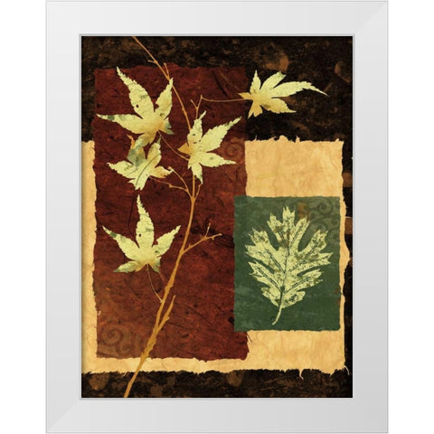 New Leaf I White Modern Wood Framed Art Print by Mallett, Keith
