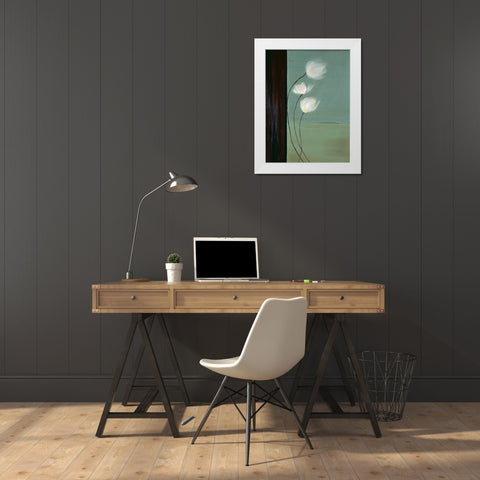 Aqua Breeze I White Modern Wood Framed Art Print by Parker, Karen Lorena