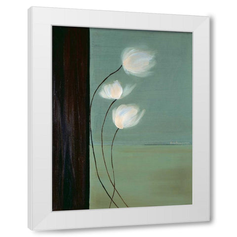 Aqua Breeze I White Modern Wood Framed Art Print by Parker, Karen Lorena