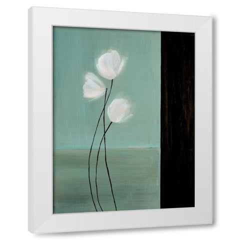 Aqua Breeze II White Modern Wood Framed Art Print by Parker, Karen Lorena