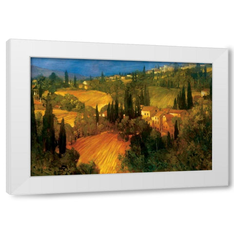 Hillside - Tuscany White Modern Wood Framed Art Print by Craig, Philip