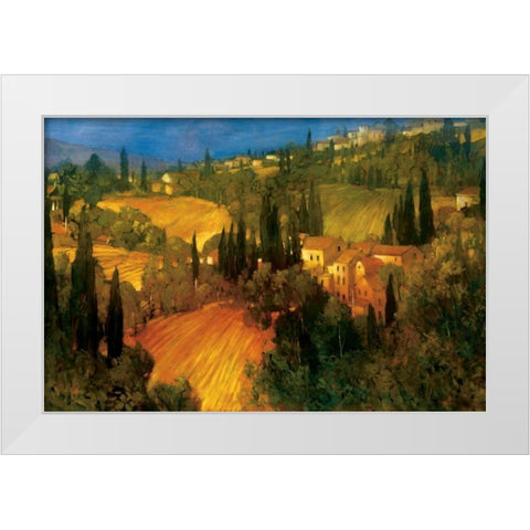Hillside - Tuscany White Modern Wood Framed Art Print by Craig, Philip