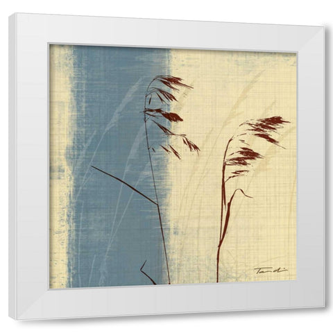 Dancing Grass I White Modern Wood Framed Art Print by Venter, Tandi