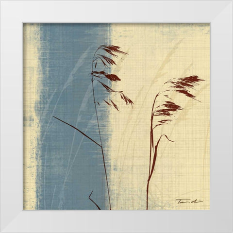 Dancing Grass I White Modern Wood Framed Art Print by Venter, Tandi