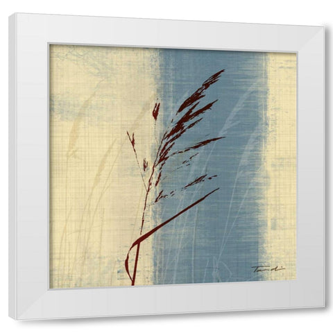 Dancing Grass II White Modern Wood Framed Art Print by Venter, Tandi