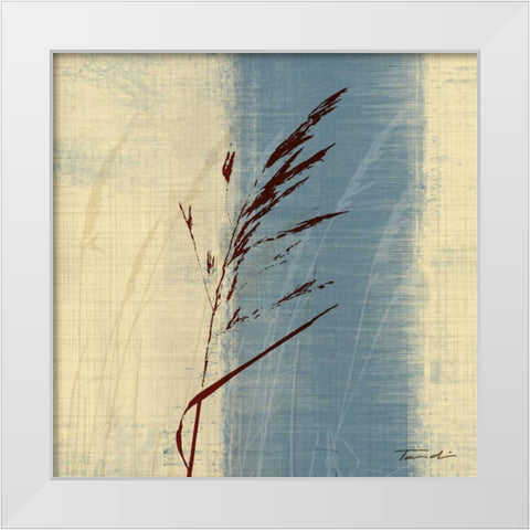 Dancing Grass II White Modern Wood Framed Art Print by Venter, Tandi