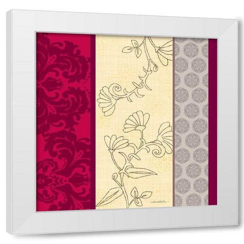 Think Pink I White Modern Wood Framed Art Print by Venter, Tandi