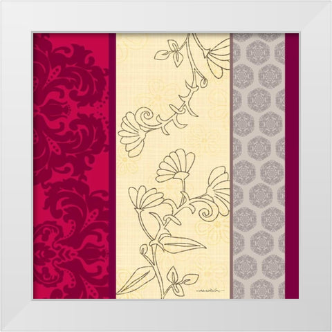 Think Pink I White Modern Wood Framed Art Print by Venter, Tandi