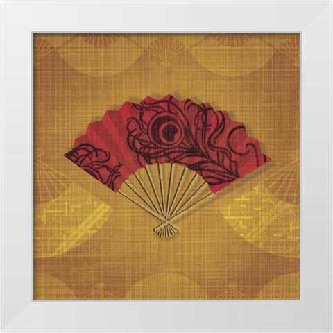 Abanico I White Modern Wood Framed Art Print by Venter, Tandi