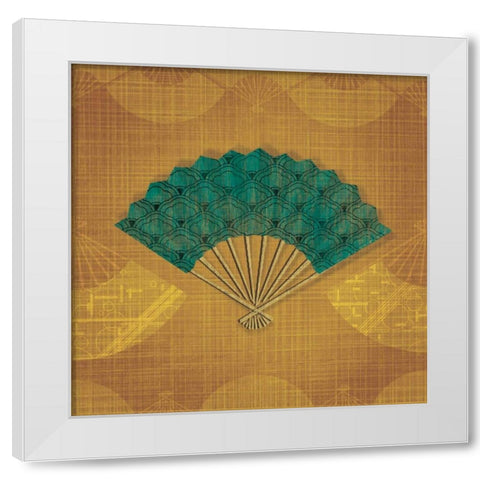 Abanico II White Modern Wood Framed Art Print by Venter, Tandi