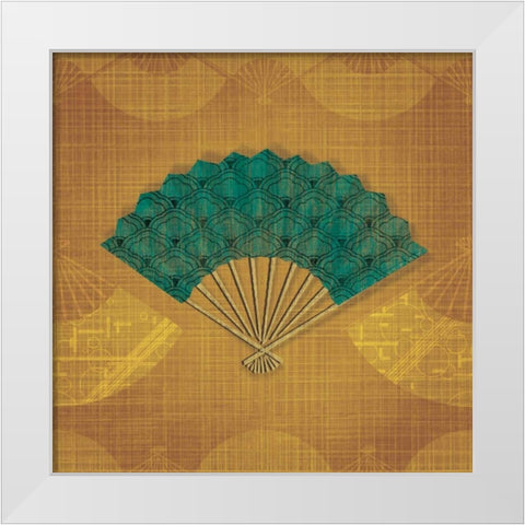 Abanico II White Modern Wood Framed Art Print by Venter, Tandi