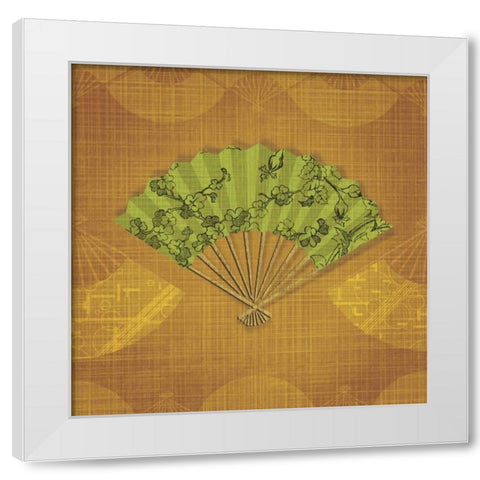 Abanico III White Modern Wood Framed Art Print by Venter, Tandi