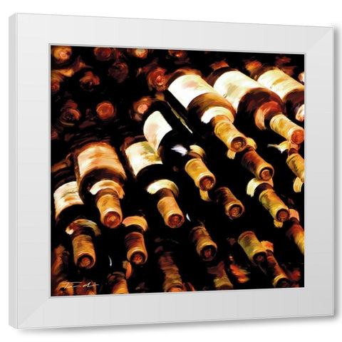 The Wine Collection II White Modern Wood Framed Art Print by Venter, Tandi