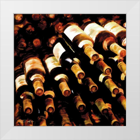 The Wine Collection II White Modern Wood Framed Art Print by Venter, Tandi