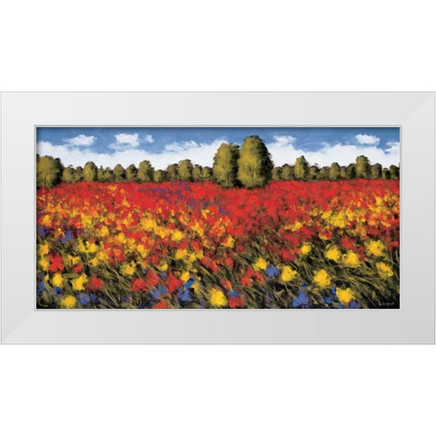 Summer Splendor White Modern Wood Framed Art Print by Leidenfrost, Wayne