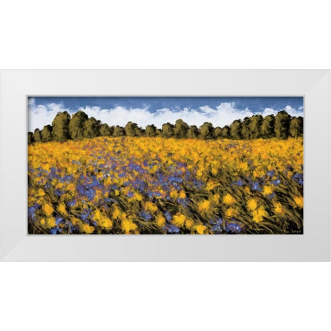 Fields of Gold White Modern Wood Framed Art Print by Leidenfrost, Wayne