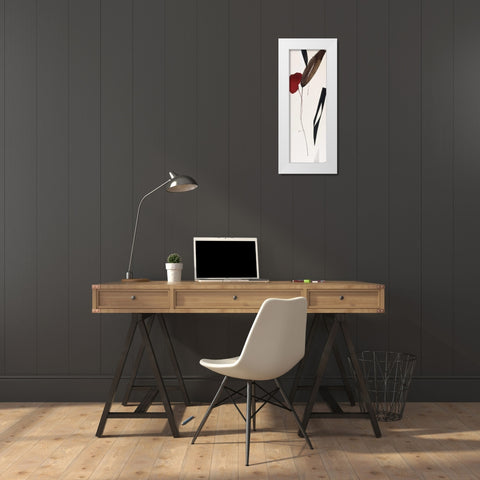 Harmony for Two White Modern Wood Framed Art Print by Abellan, Lola