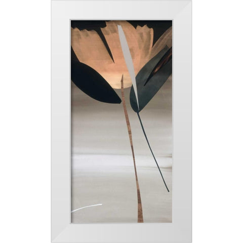 Second Movement I White Modern Wood Framed Art Print by Abellan, Lola