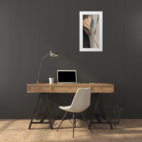Second Movement II White Modern Wood Framed Art Print by Abellan, Lola