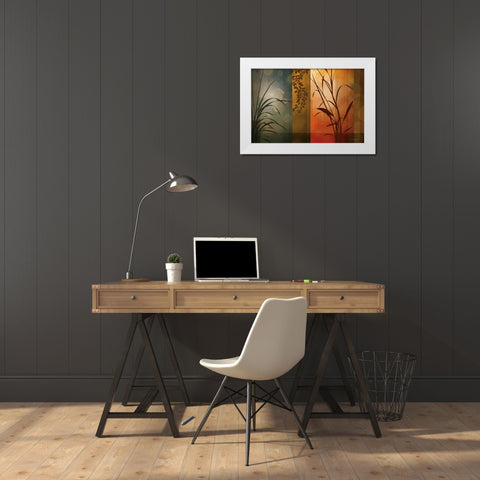 Dusk to Dawn White Modern Wood Framed Art Print by Aparicio, Edward