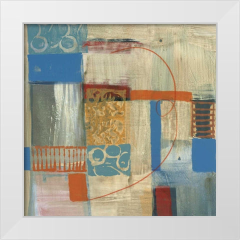 Blue Radiance I White Modern Wood Framed Art Print by Bernsen, Leslie