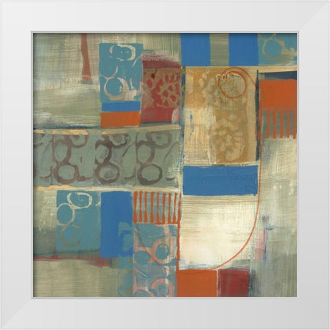 Blue Radiance II White Modern Wood Framed Art Print by Bernsen, Leslie