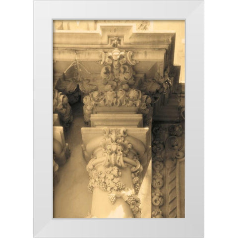 Column I White Modern Wood Framed Art Print by Gilboa, Marina Drasnin