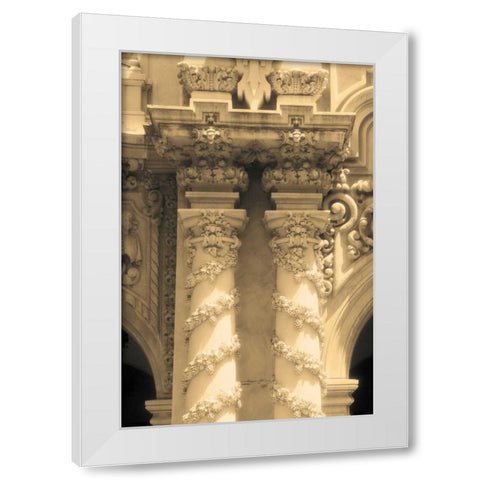 Column II White Modern Wood Framed Art Print by Gilboa, Marina Drasnin
