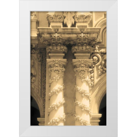 Column II White Modern Wood Framed Art Print by Gilboa, Marina Drasnin