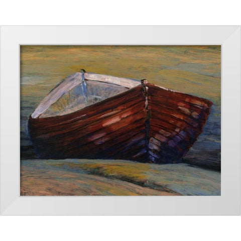 Elly bay White Modern Wood Framed Art Print by Lovelace, Kent