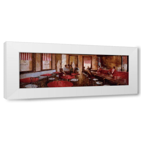 El Floridita White Modern Wood Framed Art Print by Martin, Noemi