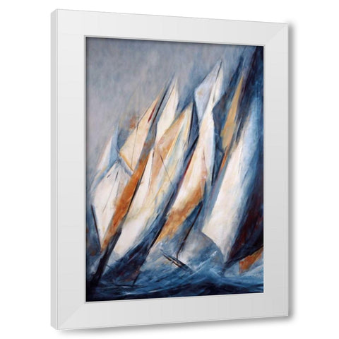 Alta Mar White Modern Wood Framed Art Print by Torres, Maria Antonia