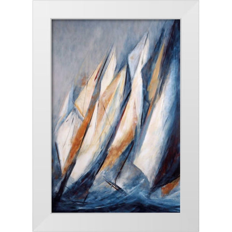 Alta Mar White Modern Wood Framed Art Print by Torres, Maria Antonia