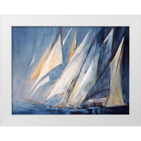 Against the Wind White Modern Wood Framed Art Print by Torres, Maria Antonia