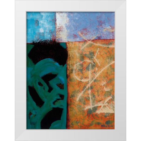 Waters Edge White Modern Wood Framed Art Print by Willson, Valerie