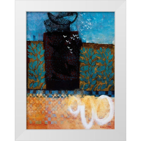 Midsummer Morning White Modern Wood Framed Art Print by Willson, Valerie