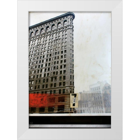 Brooklyn Bridge White Modern Wood Framed Art Print by Bailey, Nathan