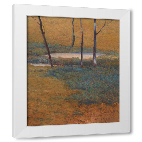 Island Pond White Modern Wood Framed Art Print by Lovelace, Kent
