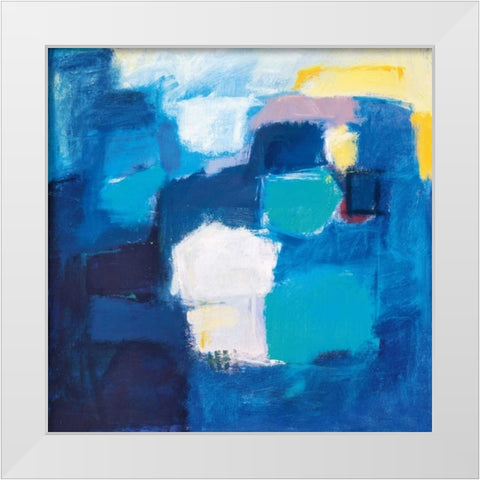 Night Music White Modern Wood Framed Art Print by Noel, Noella