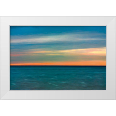 Quiet Waters II White Modern Wood Framed Art Print by Rehner, John