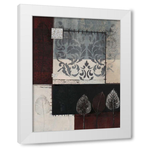 Silver Damask I White Modern Wood Framed Art Print by Tunick, Connie