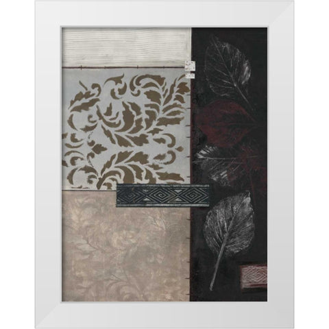 Silver Damask II White Modern Wood Framed Art Print by Tunick, Connie