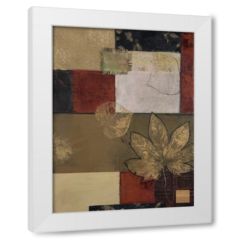Burlap and Gold II White Modern Wood Framed Art Print by Tunick, Connie