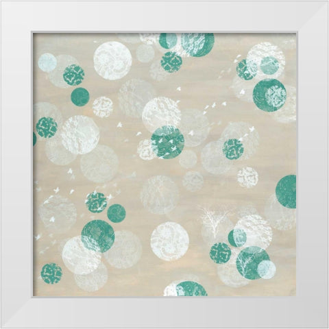 Flutterby II White Modern Wood Framed Art Print by Wood, Arleigh