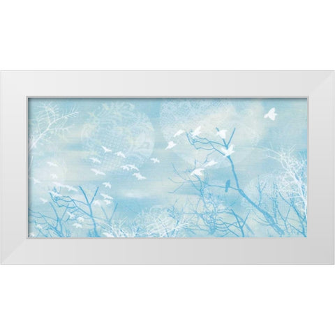 Flutterby IV White Modern Wood Framed Art Print by Wood, Arleigh