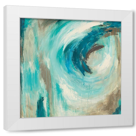 Blue Hawaii White Modern Wood Framed Art Print by Wani Pasion
