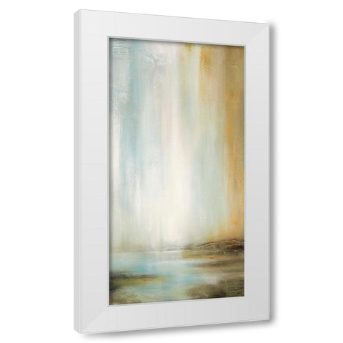 Golden Falls White Modern Wood Framed Art Print by Arnott, Linzy
