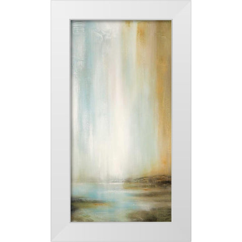 Golden Falls White Modern Wood Framed Art Print by Arnott, Linzy