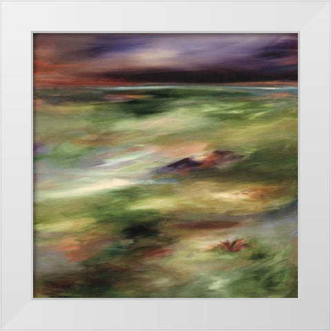 Resounding White Modern Wood Framed Art Print by Hickman, G.A.